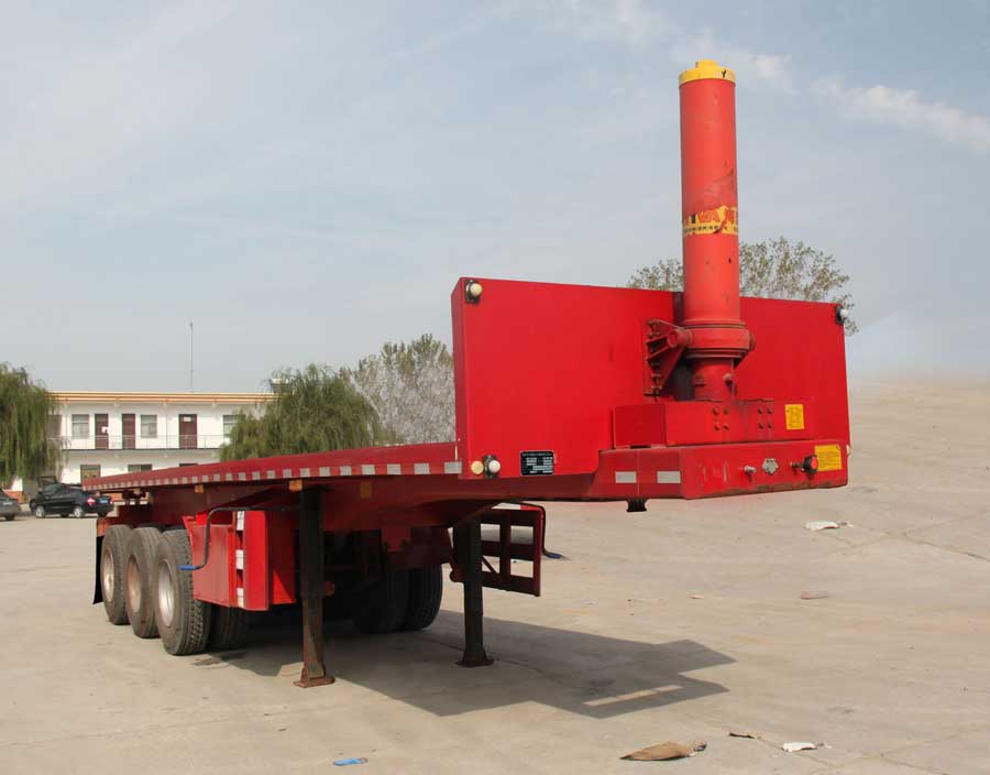 华鑫联合牌9.5米34.7吨3轴平板自卸半挂车(HXL9402ZZXP)