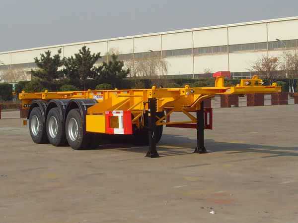 中集牌9.8米34.6吨3轴集装箱运输半挂车(ZJV9400TJZQD)