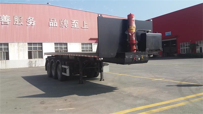 海福龙牌8.7米33.2吨3轴平板自卸半挂车(PC9401ZZXP)
