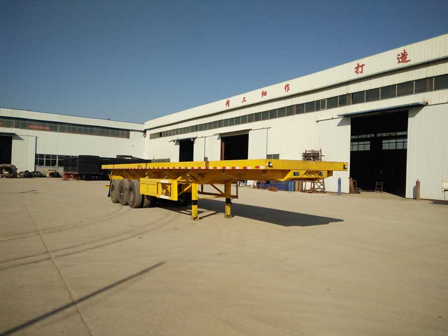 聚运达牌13米32.8吨3轴平板自卸半挂车(LZY9401ZZXP)