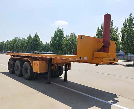 光亚通达牌9米32.2吨3轴平板自卸半挂车(JGY9400ZZXP)