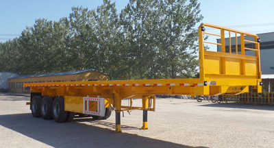 济世鑫牌13米32.7吨3轴平板自卸半挂车(LYY9400ZZXPC)
