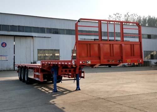 天骏达牌13米34吨3轴平板运输半挂车(JGH9400TPBE)