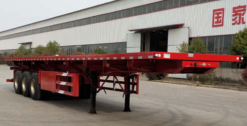 鲁驰牌13米32.3吨3轴平板自卸半挂车(LC9403ZZXP)