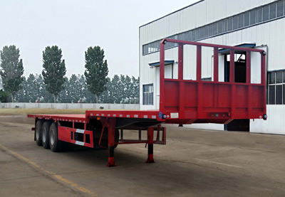 荣德牌13米33.8吨3轴平板运输半挂车(RDP9400TPBE)