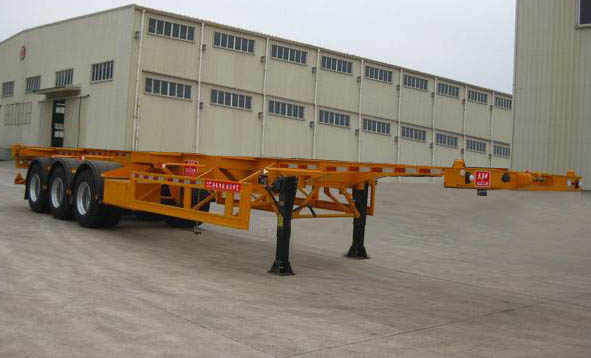 大力士牌12.4米34.5吨3轴集装箱运输半挂车(FTW9405TJZG)
