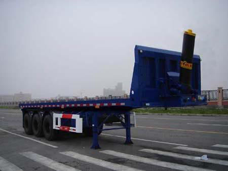 通华牌10.2米32.1吨3轴平板自卸半挂车(THT9402ZZXP)