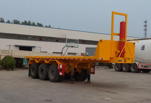 陆锋牌8.5米32.7吨3轴平板自卸半挂车(LST9400ZZXP)