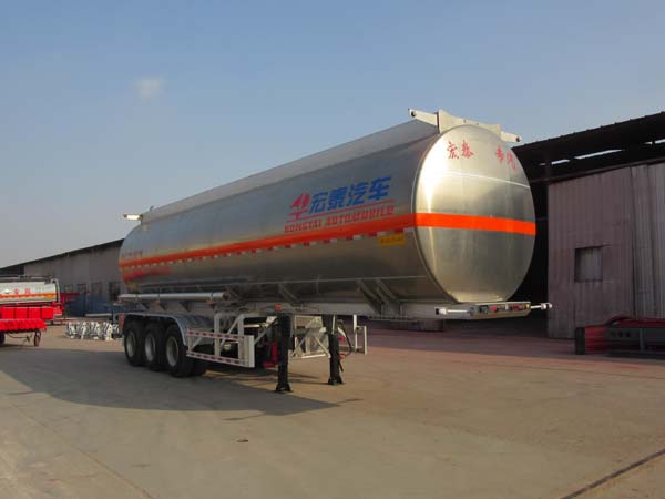正康宏泰牌34吨115米3轴铝合金易燃液体罐式运输半挂车hht9409gryc