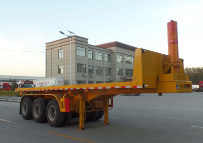 广达威牌9.8米32.5吨3轴平板自卸半挂车(LCX9401ZZXP)