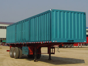 骏强牌11.5米29.5吨2轴厢式运输半挂车(JQ9350XXY)