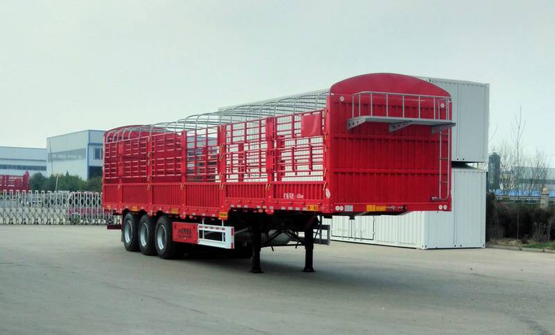 麟州牌13米31.1吨3轴仓栅式运输半挂车(YDZ9370CCY)