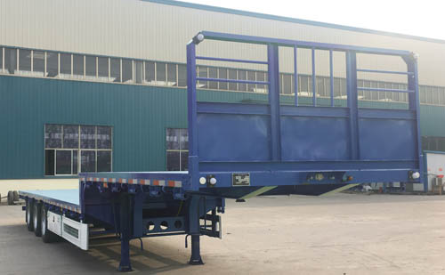 鲁郓万通牌13米33.6吨3轴平板运输半挂车(YFW9400TPBEA)