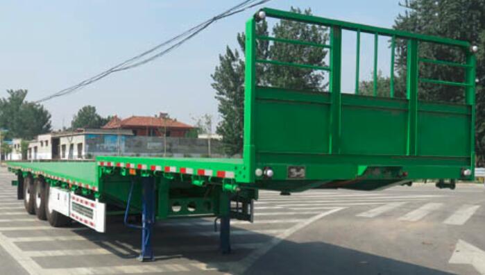 鲁郓万通牌13米34.5吨3轴平板运输半挂车(YFW9401TPBED)