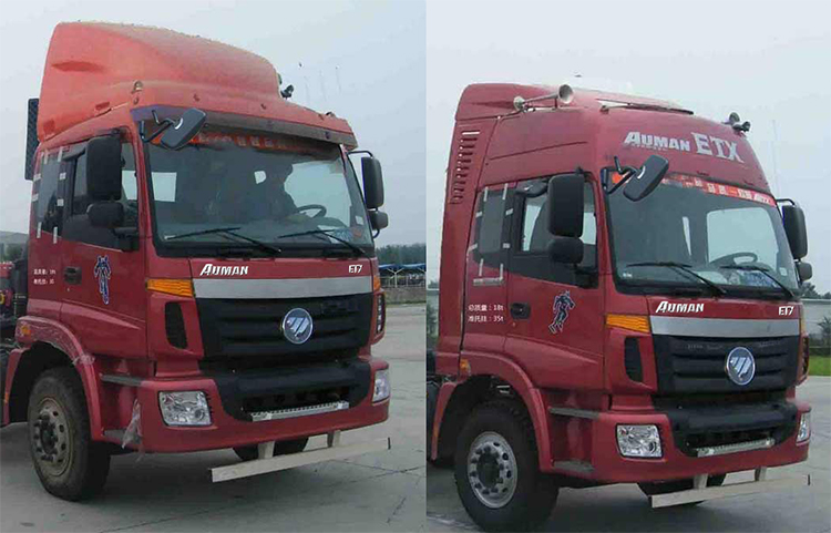 BJ4252SNFKB-AC 欧曼牌375马力前四后四(小三轴)柴油国五半挂牵引车图片