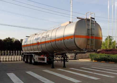 瑞江牌11.3米33.2吨3轴铝合金易燃液体罐式运输半挂车(WL9402GRYF)