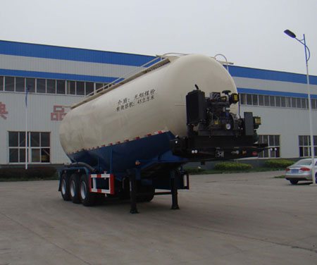 盛润牌10.5米31.3吨3轴中密度粉粒物料运输半挂车(SKW9407GFLA)