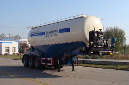 盛润牌10.7米31.5吨3轴中密度粉粒物料运输半挂车(SKW9401GFLC)