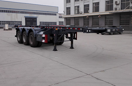 远东汽车牌10米35吨3轴危险品罐箱骨架运输半挂车(YDA9401TWY)