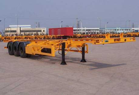 中集牌12.5米30.5吨3轴集装箱运输半挂车(ZJV9368TJZ)