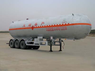 程力威牌13米24.6吨3轴液化气体运输半挂车(CLW9409GYQ)
