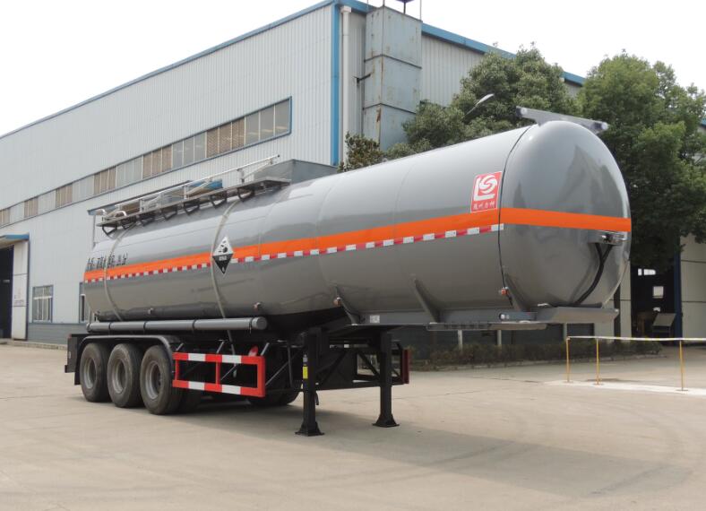 醒狮牌11.5米33吨3轴腐蚀性物品罐式运输半挂车(SLS9400GFW)
