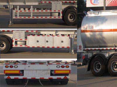 程力威牌CLW9403GRYA铝合金易燃液体罐式运输半挂车公告图片