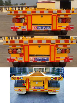 鲁郓万通牌YFW9400TJZ集装箱运输半挂车公告图片