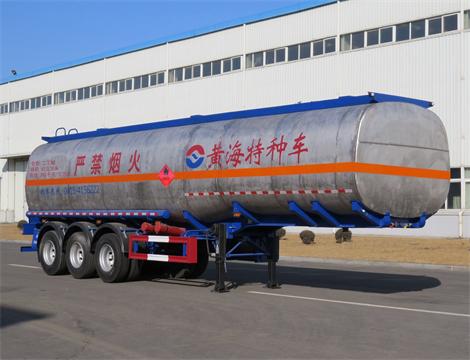 黄海牌11.7米31.2吨3轴易燃液体罐式运输半挂车(DD9407GRY)