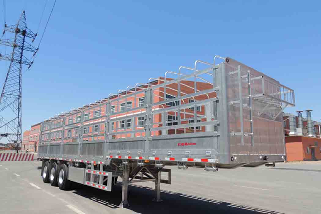 忠旺牌13米34.2吨3轴铝合金仓栅式运输半挂车(MBS9401CCYLH)