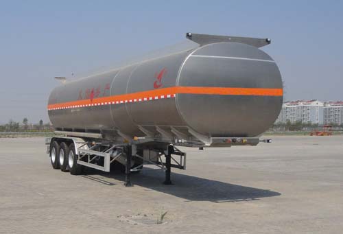 昌骅牌12.4米33.6吨3轴铝合金易燃液体罐式运输半挂车(HCH9401GRYLHJ3)
