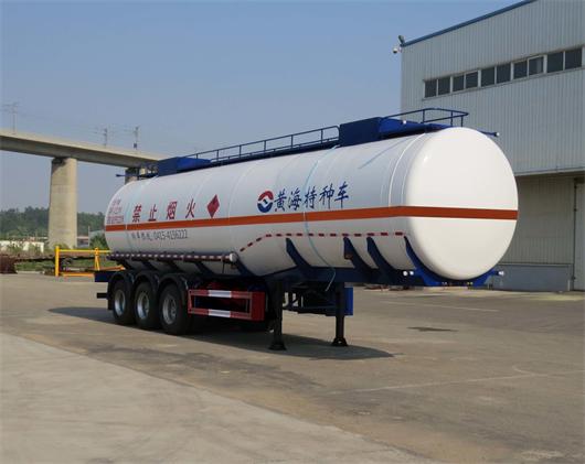 黄海牌11.8米31.1吨3轴易燃液体罐式运输半挂车(DD9409GRY)