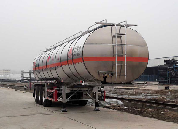 万事达牌11.8米33.5吨3轴铝合金易燃液体罐式运输半挂车(SDW9404GRYA)
