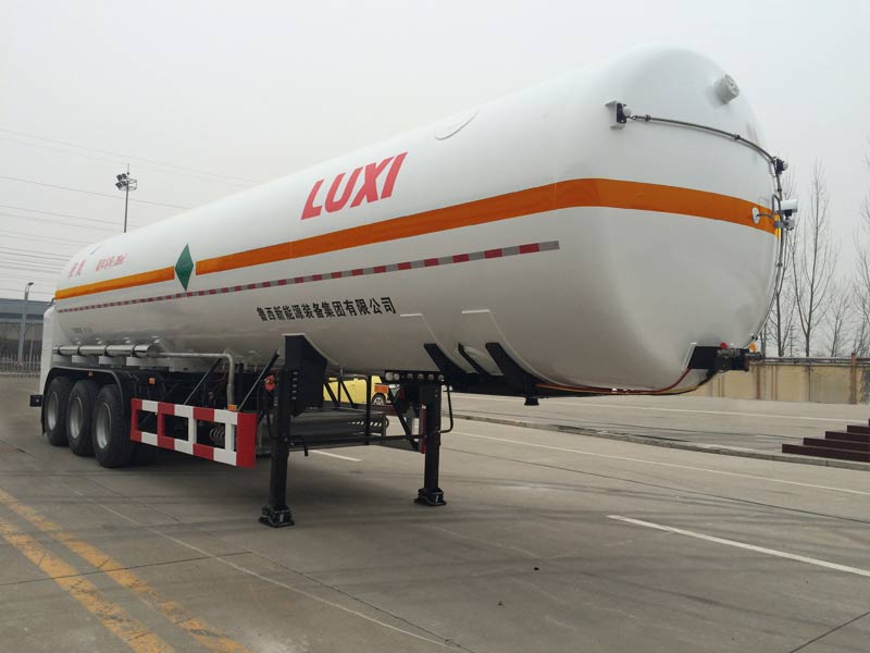鲁西牌12.2米25.5吨3轴低温液体运输半挂车(LXZ9401GDY)