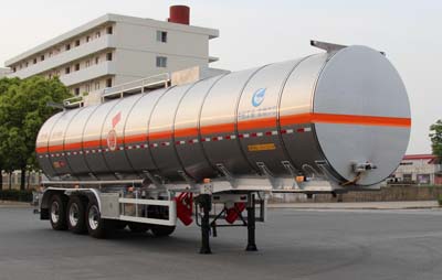 开乐牌12.6米33吨3轴铝合金易燃液体罐式运输半挂车(AKL9406GRYC)