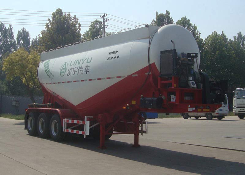 凌宇牌9.2米33吨3轴中密度粉粒物料运输半挂车(CLY9401GFL1)