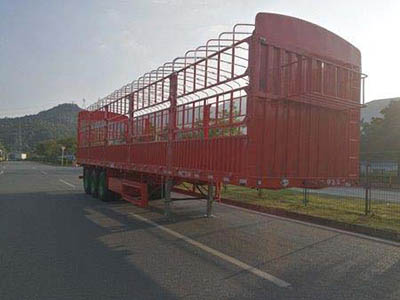 中集牌12米34.3吨3轴仓栅式运输半挂车(ZJV9405CCYSZ)