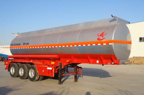 昌骅牌10.1米33吨3轴腐蚀性物品罐式运输半挂车(HCH9400GFWDY)