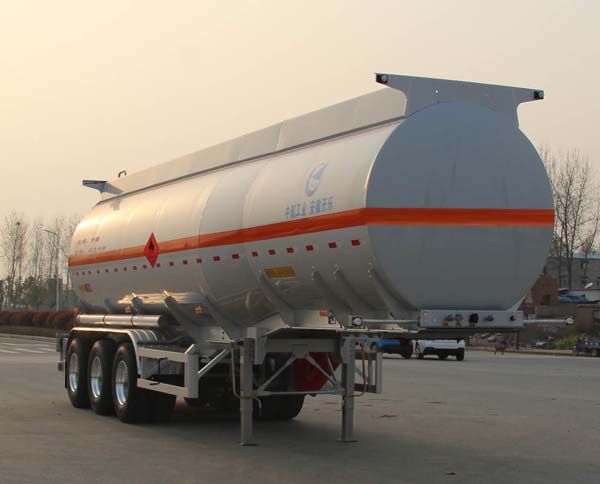 开乐牌11米33.8吨3轴铝合金易燃液体罐式运输半挂车(AKL9400GRY43)