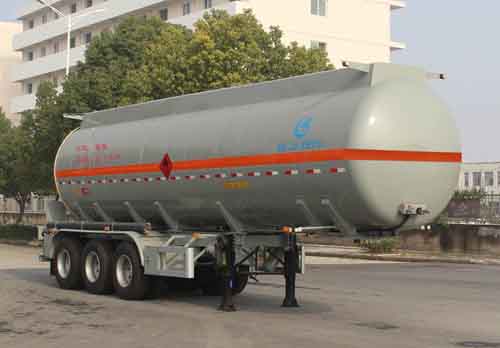 开乐牌10.5米33.5吨3轴铝合金易燃液体罐式运输半挂车(AKL9400GRYF)