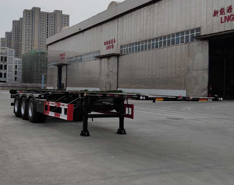 鲁西牌12.2米35.2吨3轴危险品罐箱骨架运输半挂车(LXZ9400TWY)