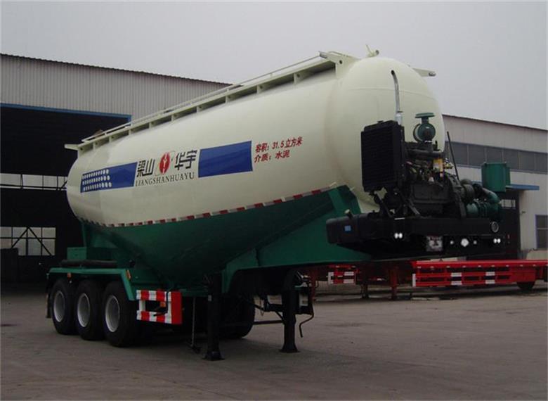 华宇达牌10米31.2吨3轴散装水泥运输半挂车(LHY9400GSN)