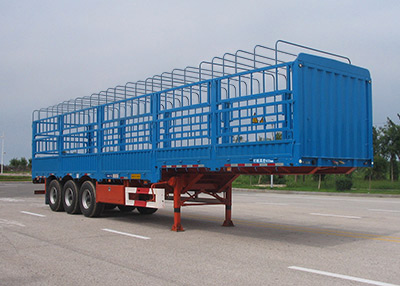 中集牌13米33.1吨3轴仓栅式运输半挂车(ZJV9402CCYYK51)