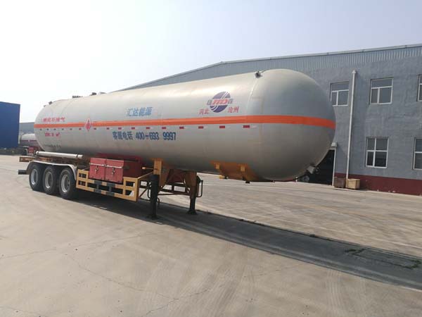 汇达牌11.4米25吨3轴液化气体运输半挂车(YHD9400GYQ02)