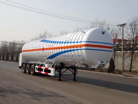 宝环牌13米21.6吨3轴低温液体运输半挂车(HDS9380GDY)