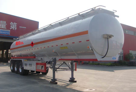 海福龙牌13米33吨3轴铝合金易燃液体罐式运输半挂车(PC9401GRYA)