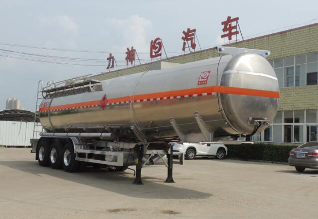 醒狮牌12.6米33.4吨3轴易燃液体罐式运输半挂车(SLS9402GRYC)
