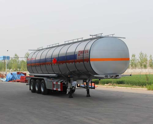 通亚达牌11.9米29.8吨3轴易燃液体罐式运输半挂车(CTY9403GRYD)