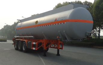 宏宙牌11.2米32吨3轴氧化性物品罐式运输半挂车(HZZ9400GYW)