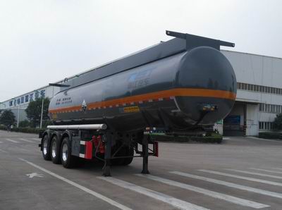瑞江牌10.4米33.8吨3轴腐蚀性物品罐式运输半挂车(WL9407GFWC)
